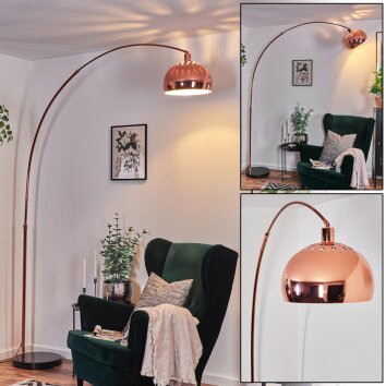 Baloca floor lamp, Arch lamps copper, black, 1-light source