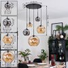 Ripoll hanging light, globe light, Cluster pendant lamp Amber, Smoke-coloured, 5-light sources