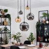 Ripoll hanging light, globe light, Cluster pendant lamp Amber, Smoke-coloured, 5-light sources