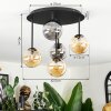 Chehalis ceiling light, globe light Amber, Smoke-coloured, 5-light sources