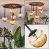 Chehalis ceiling light, globe light Amber, 5-light sources