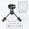 Koyoto ceiling light, globe light 42 cm clear, 3-light sources