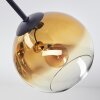 Koyoto ceiling light, globe light 42 cm gold, clear, 3-light sources