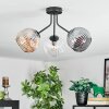 Ripoll ceiling light, globe light Amber, clear, Smoke-coloured, 3-light sources