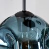 Ripoll hanging light, globe light, Cluster pendant lamp blue, chrome, gold, green, coppery, Smoke-coloured, 5-light sources