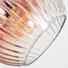 Ripoll ceiling light, globe light clear, coppery, 3-light sources