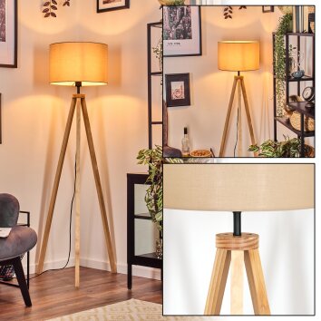 Soungou floor lamp Ecru, black, 1-light source