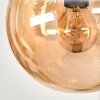 Gastor ceiling light, globe light Amber, 9-light sources