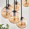 Gastor ceiling light, globe light Amber, 9-light sources