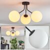 Gastor ceiling light, globe light white, 3-light sources
