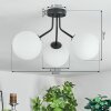 Gastor ceiling light, globe light white, 3-light sources