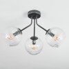 Koyoto ceiling light, globe light clear, 3-light sources