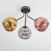 Ripoll ceiling light, globe light gold, coppery, Smoke-coloured, 3-light sources
