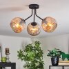 Ripoll ceiling light, globe light Amber, 3-light sources