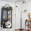Nikkala floor lamp chrome, black, 3-light sources