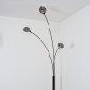 Nikkala floor lamp chrome, black, 3-light sources
