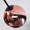 Ripoll ceiling light, globe light coppery, 3-light sources