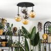 Chehalis ceiling light, globe light Amber, Smoke-coloured, 5-light sources