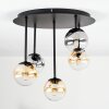 Chehalis ceiling light, globe light Amber, clear, Smoke-coloured, 5-light sources
