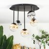 Chehalis ceiling light, globe light Amber, clear, Smoke-coloured, 5-light sources
