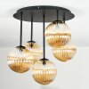 Chehalis ceiling light, globe light 45 cm Amber, 5-light sources