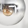 Gastor ceiling light, globe light Amber, clear, Smoke-coloured, 9-light sources