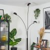 Nikkala floor lamp chrome, black, 3-light sources