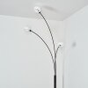 Nikkala floor lamp chrome, black, 3-light sources