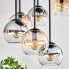 Koyoto ceiling light, globe light Amber, clear, Smoke-coloured, 9-light sources