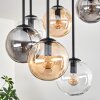 Gastor ceiling light, globe light Amber, clear, Smoke-coloured, 9-light sources