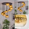 Koyoto ceiling light, globe light 57 cm gold, clear, 9-light sources
