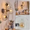 Ripoll globe light, wall light gold, black, 3-light sources