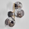 Ripoll globe light, wall light gold, black, 3-light sources