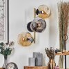 Ripoll globe light, wall light gold, black, 3-light sources