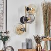 Ripoll globe light, wall light gold, black, 3-light sources