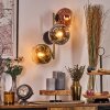 Ripoll globe light, wall light gold, black, 3-light sources