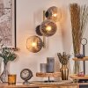Koyoto globe light, wall light gold, black, 3-light sources