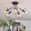 Koyoto ceiling light, globe light 52 cm clear, 5-light sources