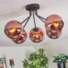 Koyoto ceiling light, globe light 52 cm coppery, 5-light sources