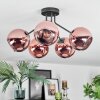 Koyoto ceiling light, globe light 52 cm coppery, 5-light sources