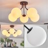 Gastor ceiling light, globe light 52 cm white, 5-light sources