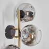 Ripoll globe light, wall light gold, black, 3-light sources