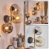 Ripoll globe light, wall light gold, black, 3-light sources