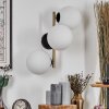 Gastor globe light, wall light gold, black, 3-light sources