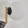 Gastor globe light, wall light gold, black, 3-light sources