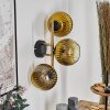 Koyoto globe light, wall light 30 cm gold, black, 3-light sources