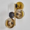 Koyoto globe light, wall light 30 cm gold, black, 3-light sources