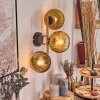 Koyoto globe light, wall light 30 cm gold, black, 3-light sources