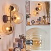 Koyoto globe light, wall light gold, black, 3-light sources