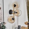 Koyoto globe light, wall light gold, black, 3-light sources